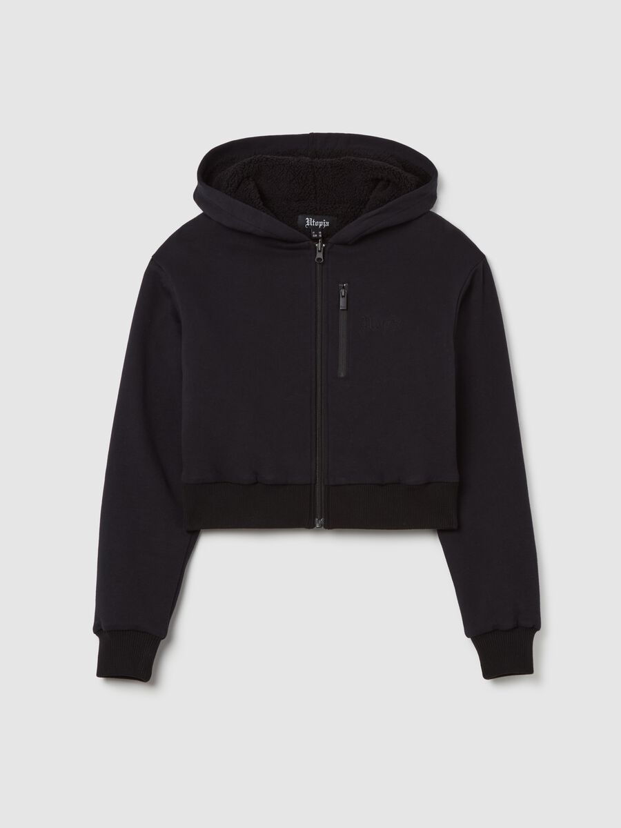 Teddy Zip Hoodie Grey Mélange_5