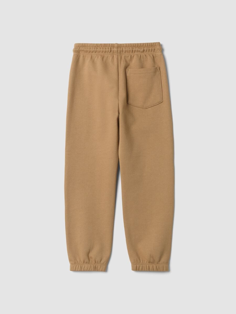 Brown jogger trousers in pure organic cotton_1