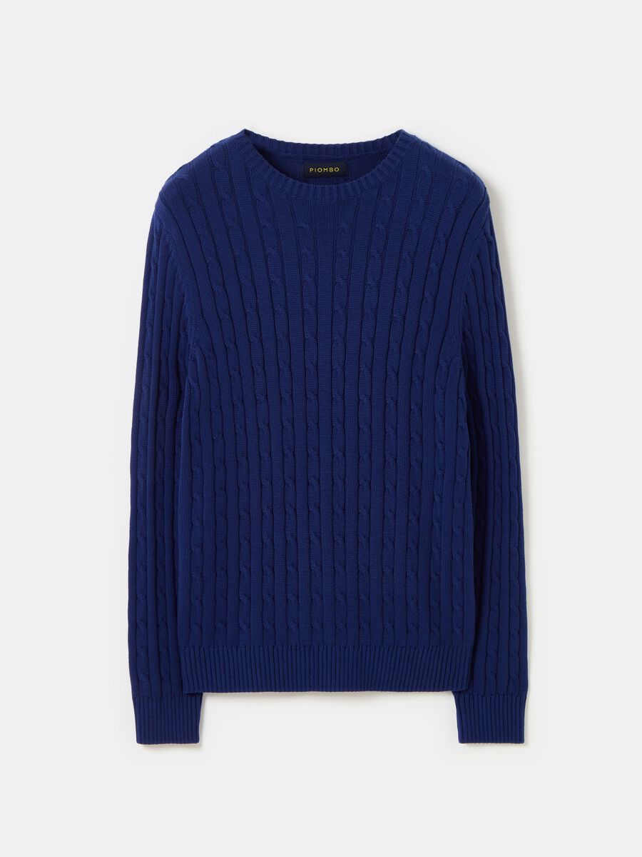 Ribbed pullover with cable-knit motif_3