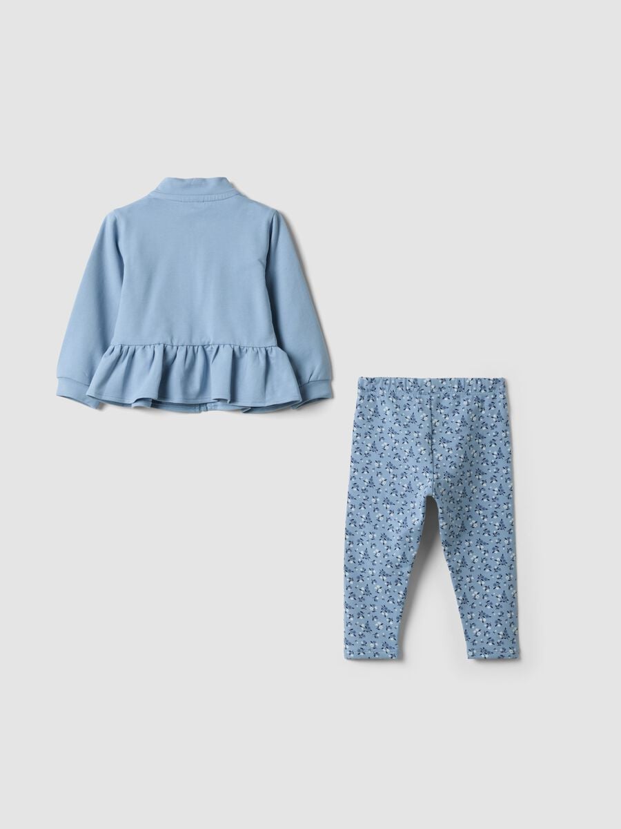 Completo azzurro in cotone elasticizzato con girocollo_1