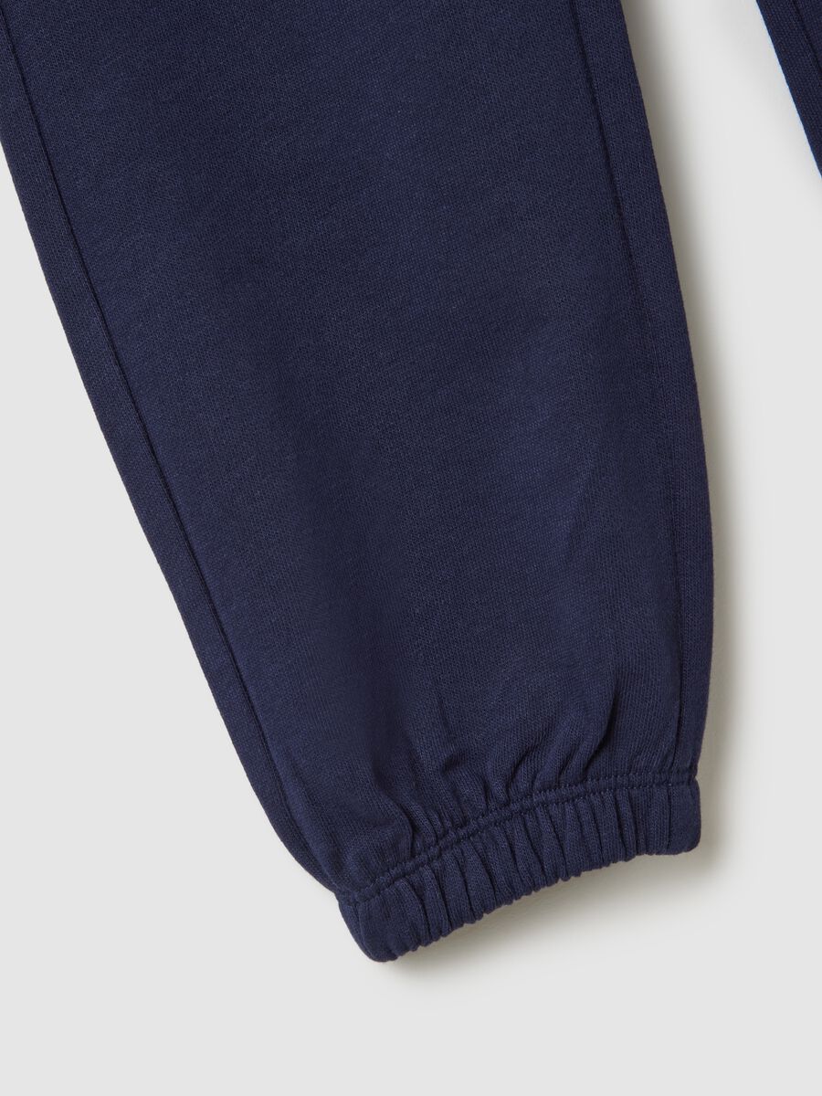 Girls' blue pure cotton trousers regular fit_3
