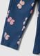 Elasticated Cotton Blue Treggings for Girls with Prints_2