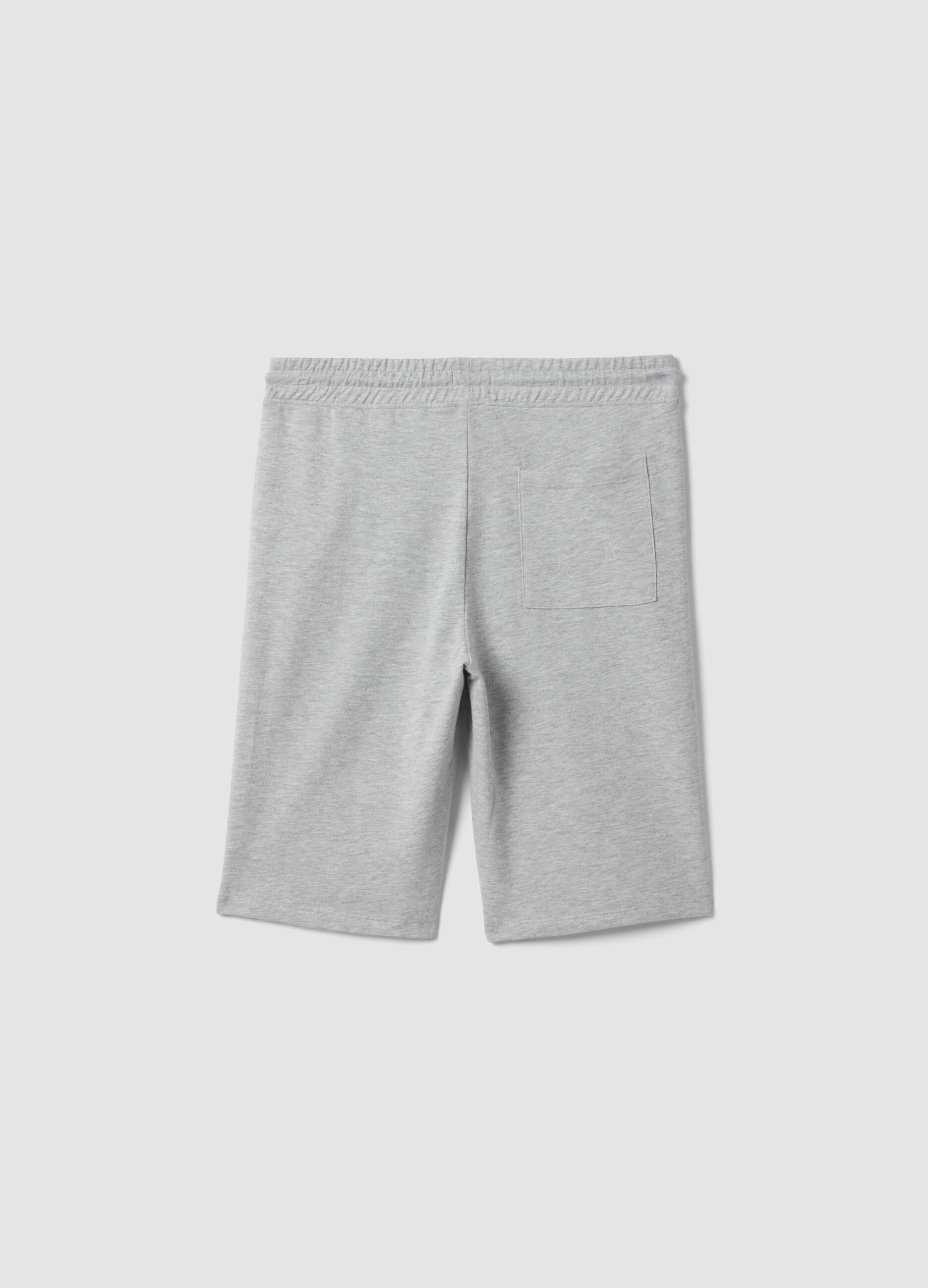 Boys&rsquo; grey cotton-blend comfort-fit shorts