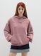 Pink cotton-blend regular fit sweatshirt with lettering_2