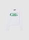 White slim fit stretch cotton girls' T-shirt with Celtics logo_3