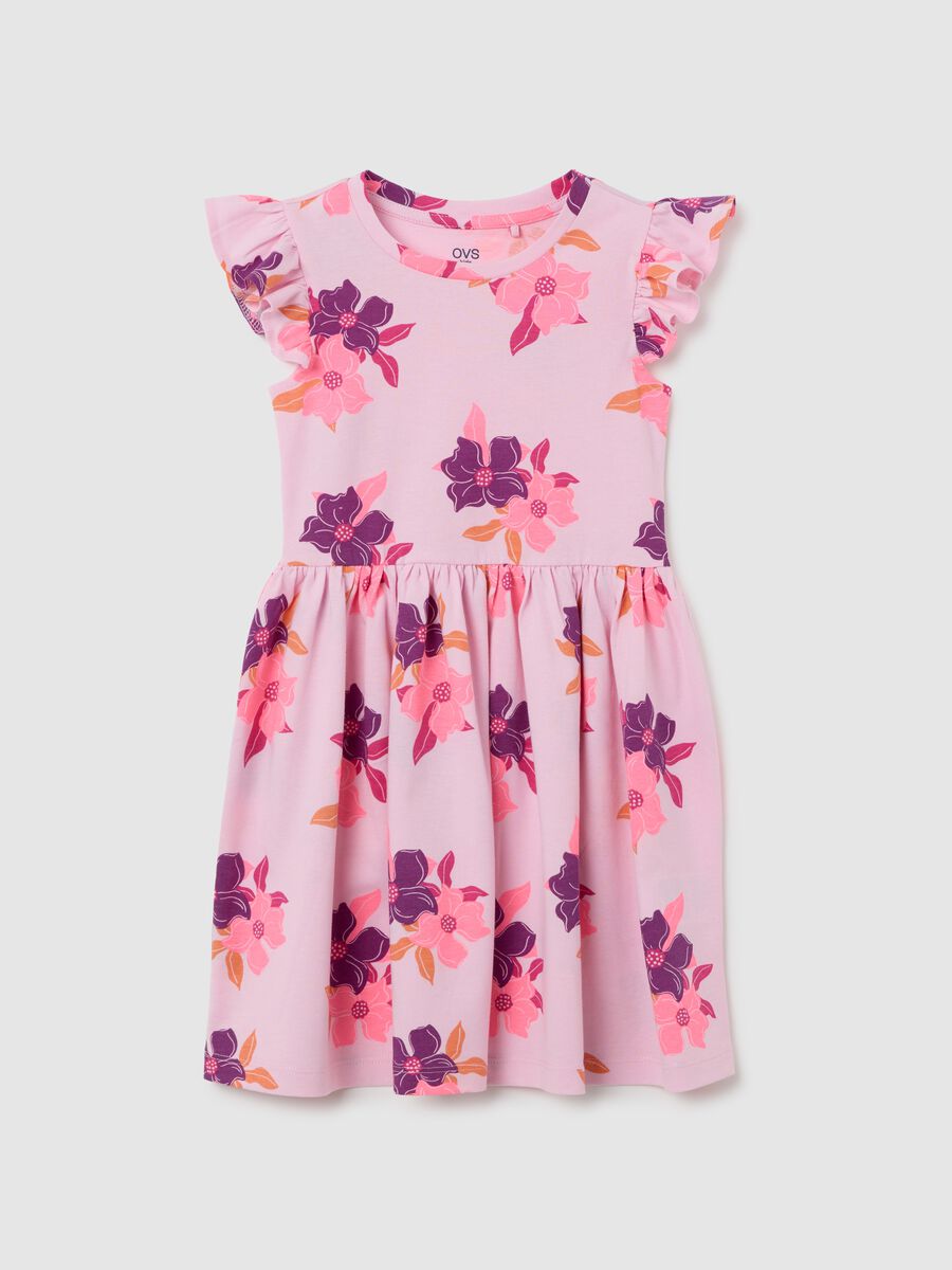 Girls' Multicolour Floral Pure Cotton Dress_0