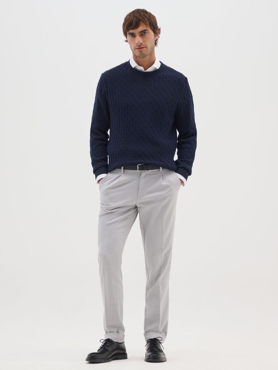 Pantaloni chino grigi comfort fit_0