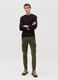 Cargo cuff-hem trousers in stretch cotton_0
