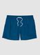 Blue regular-fit swim shorts with drawstring_4