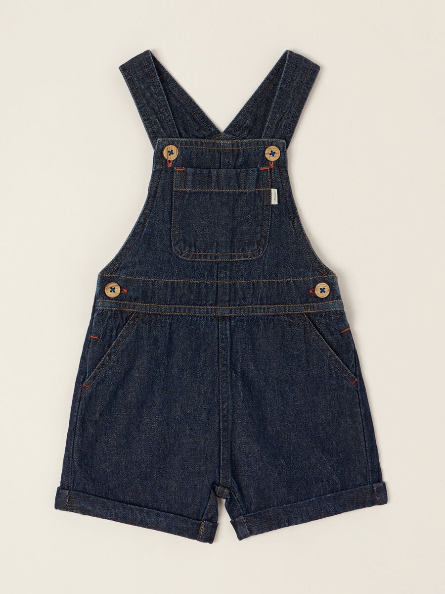 Salopette in chambray di puro cotone IANA _0
