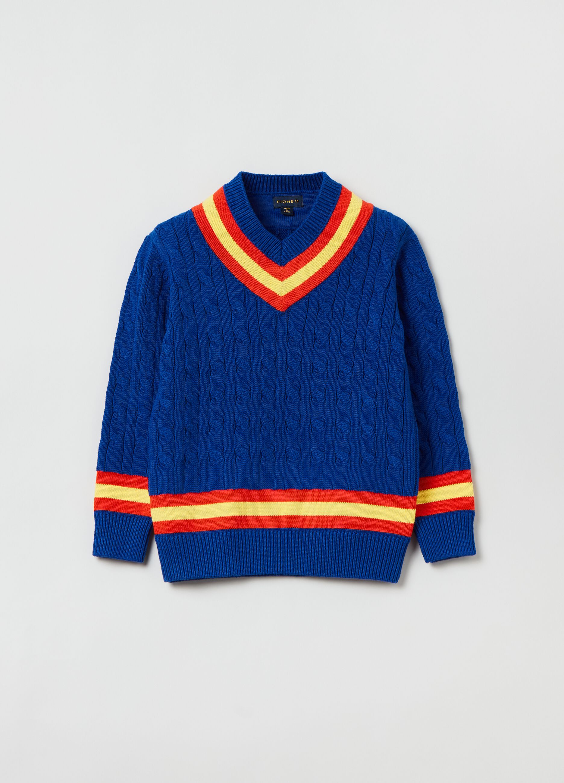 Pullover con motivo a treccia_0