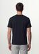 T-shirt nera in cotone organico a maniche corte slim fit_3