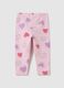 Girls' Pink Stretch Cotton Leggings_1