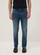 Skinny fit blue stretch cotton jeans_1