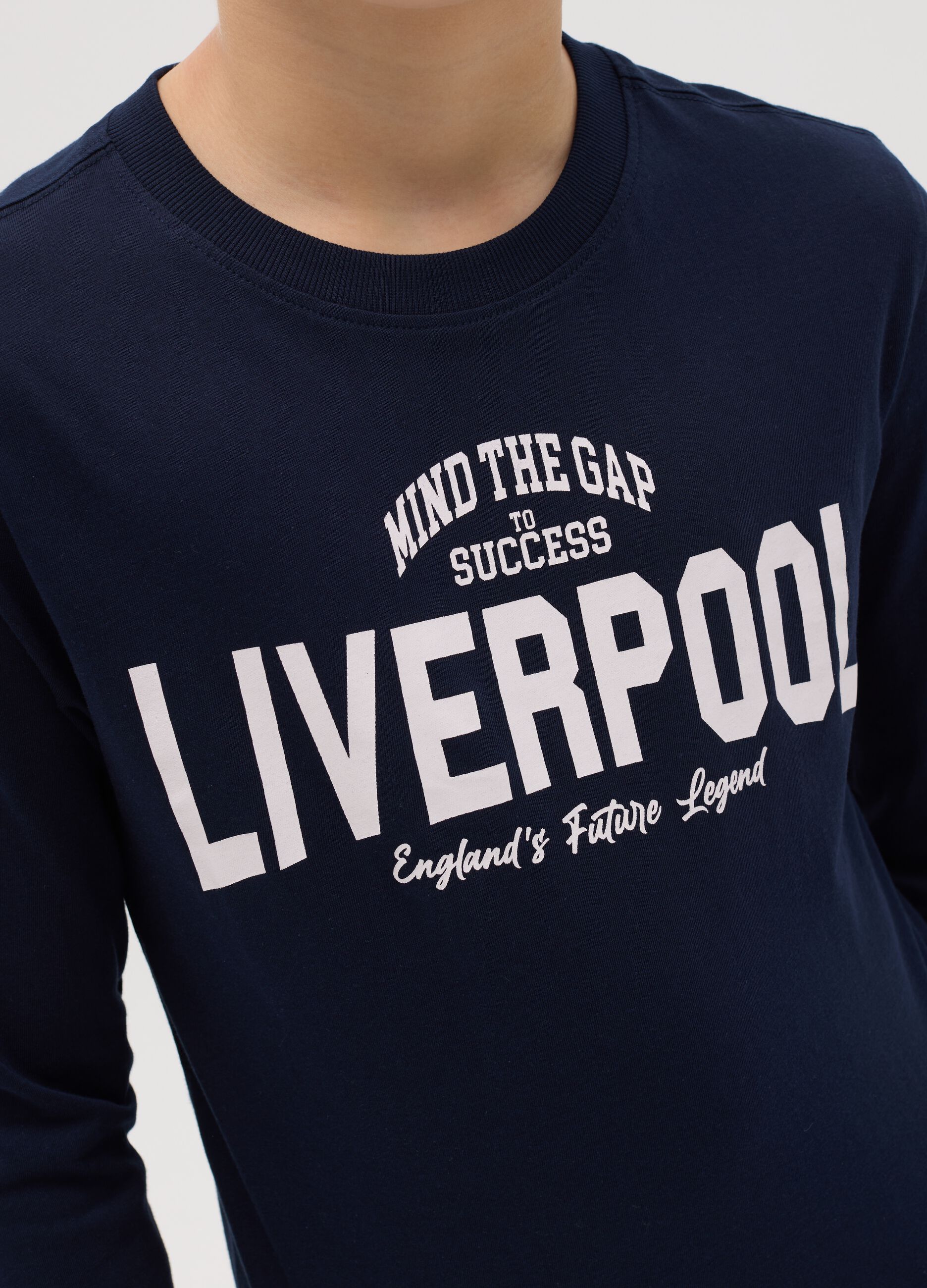 Long-sleeved T-shirt in cotton with print