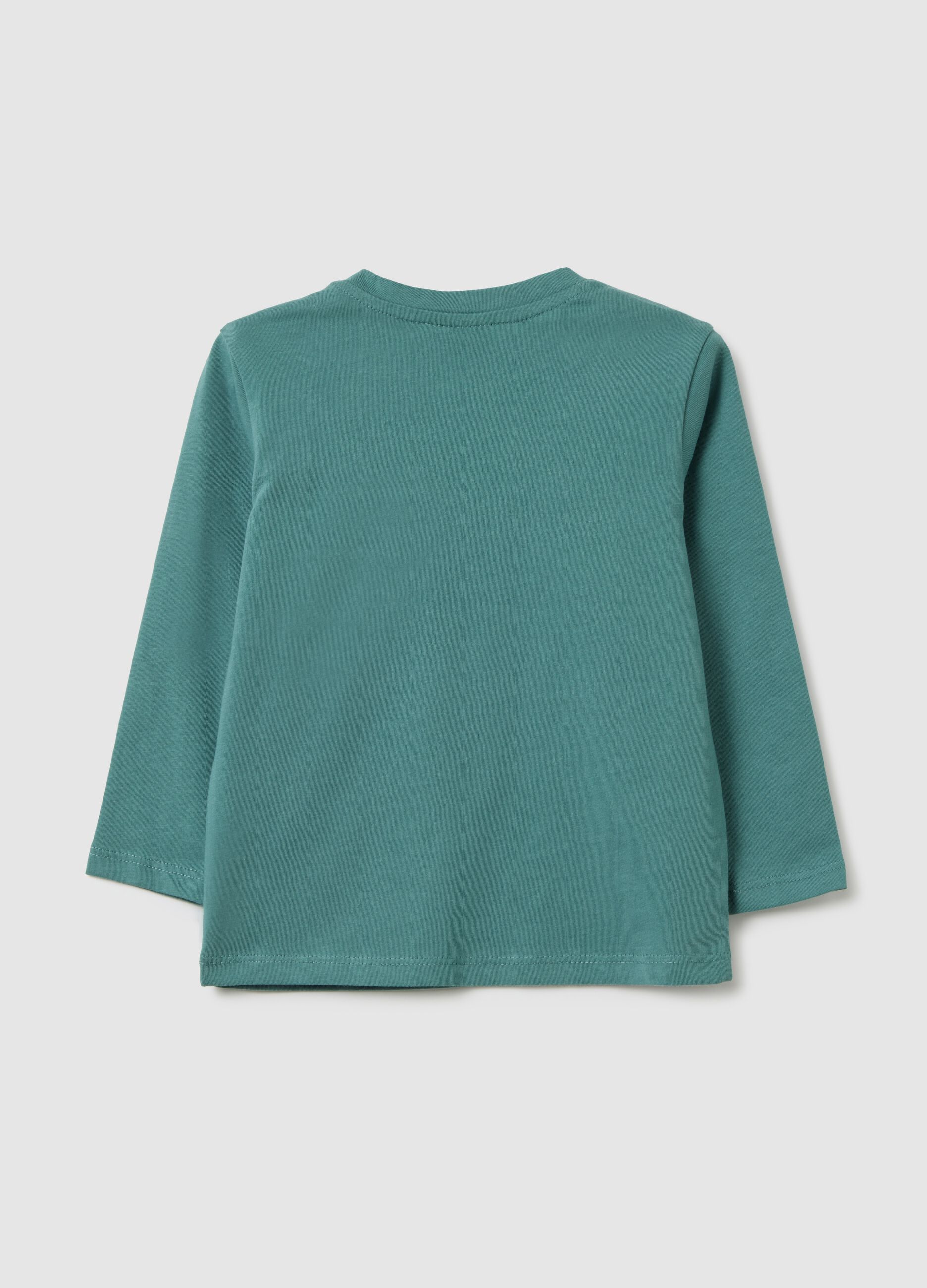 T-shirt in puro cotone verde regular fit