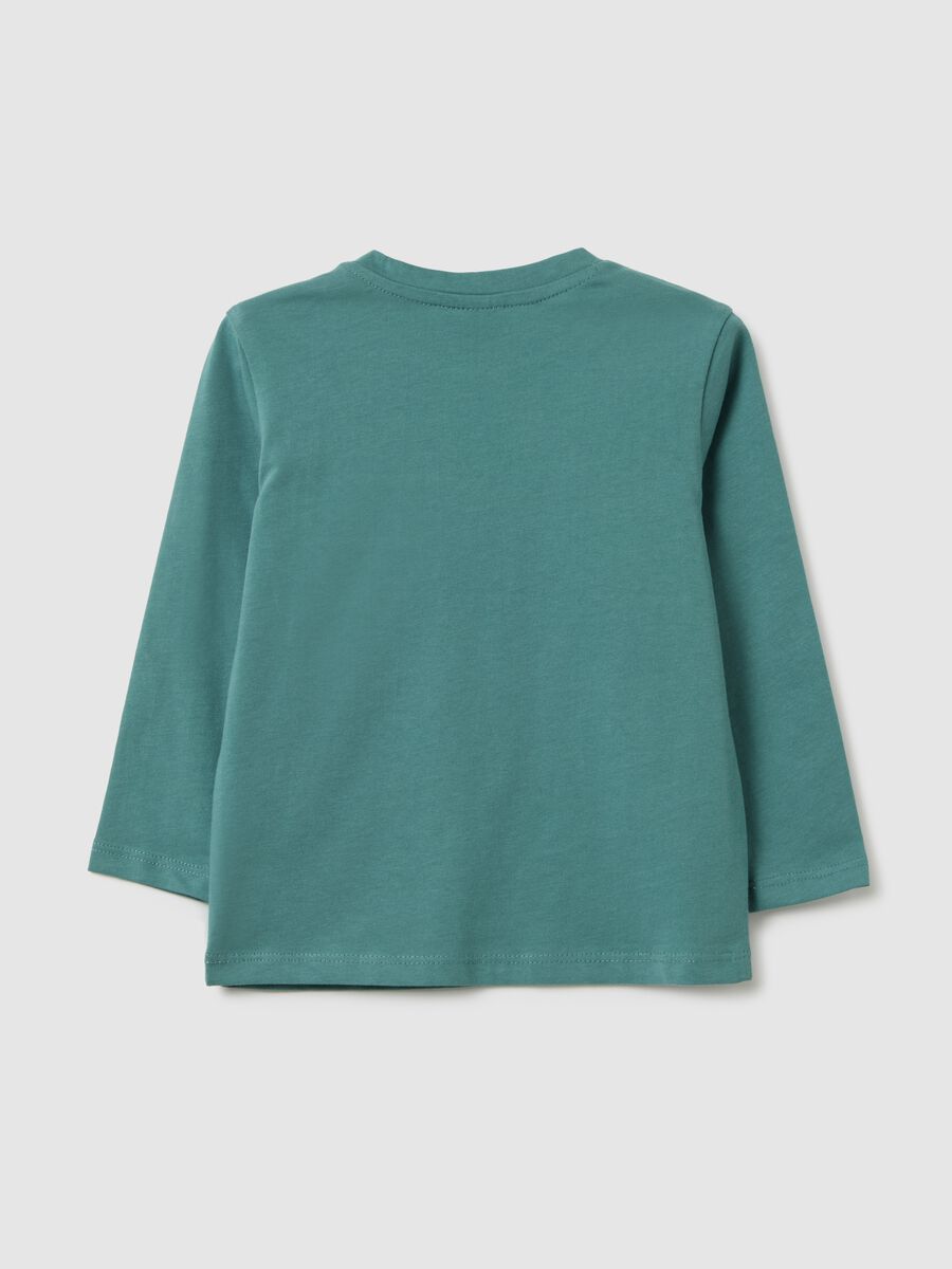T-shirt in puro cotone verde regular fit_1