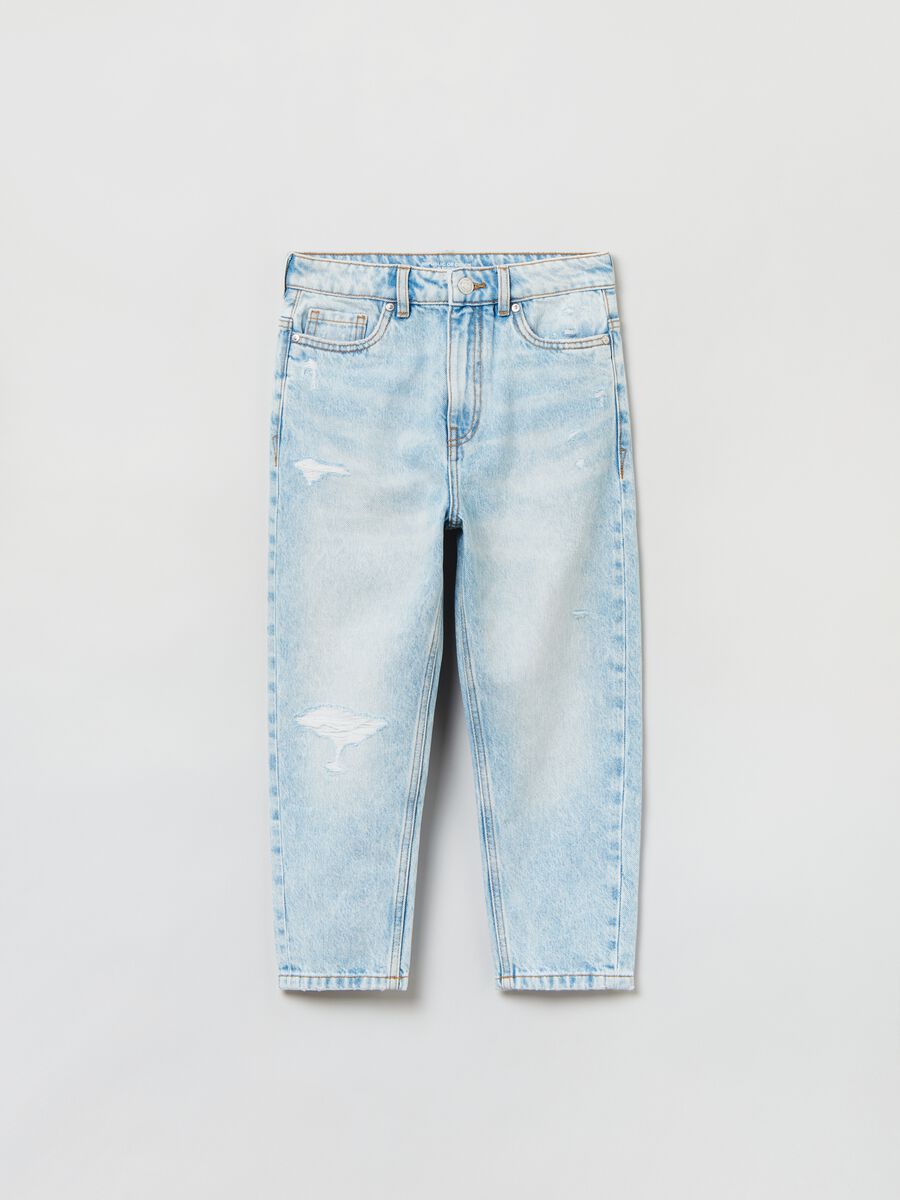 Jeans baggy fit in cotone_0