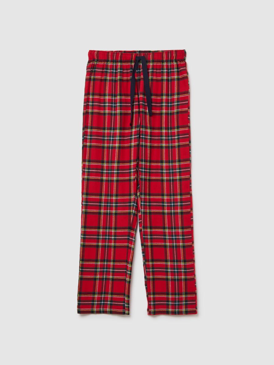 Pure Cotton Multicolour Checked Pyjama Trousers_4