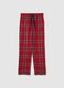 Pure Cotton Multicolour Checked Pyjama Trousers_4