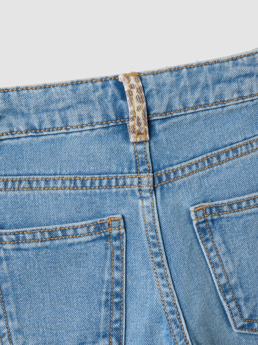 Jeans azzurri wide leg in puro cotone_2