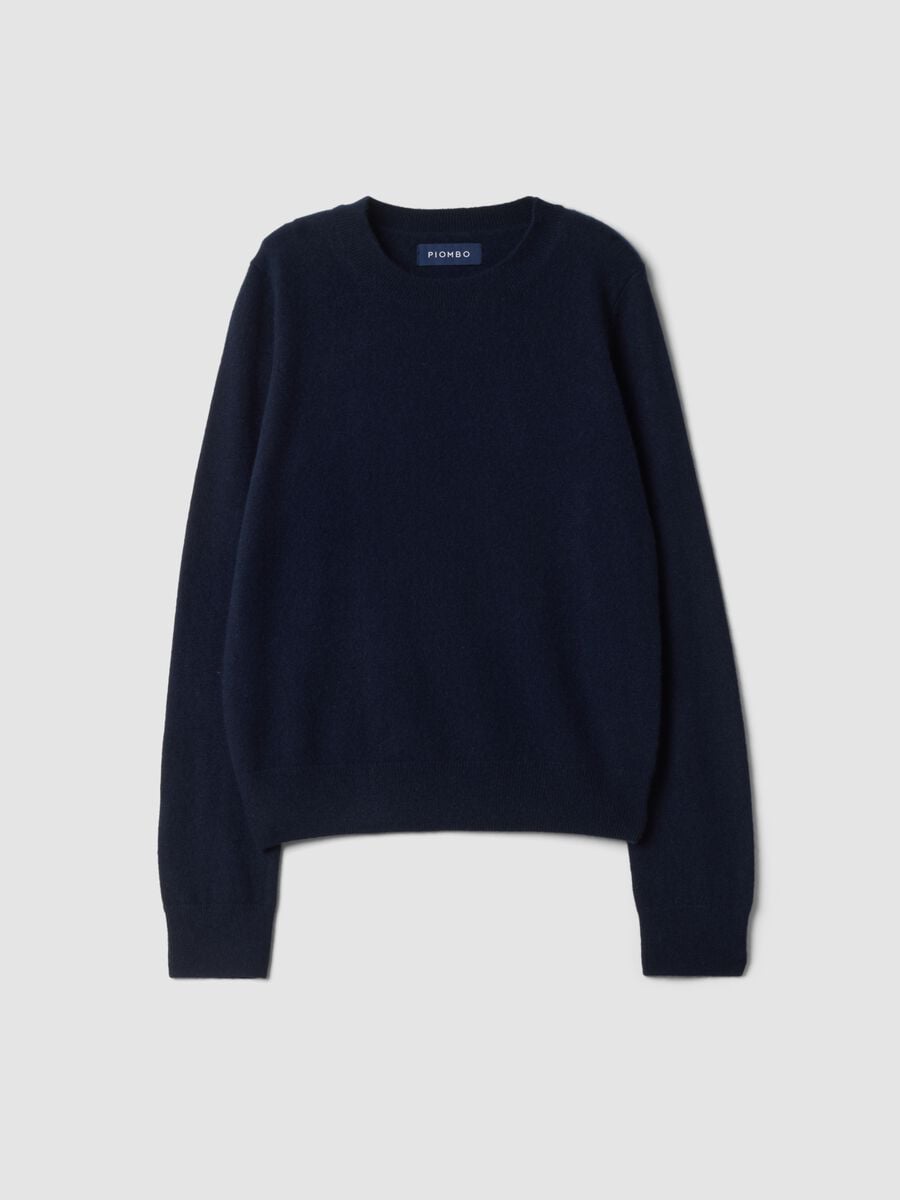 Blue pure cashmere crew-neck jumper_0
