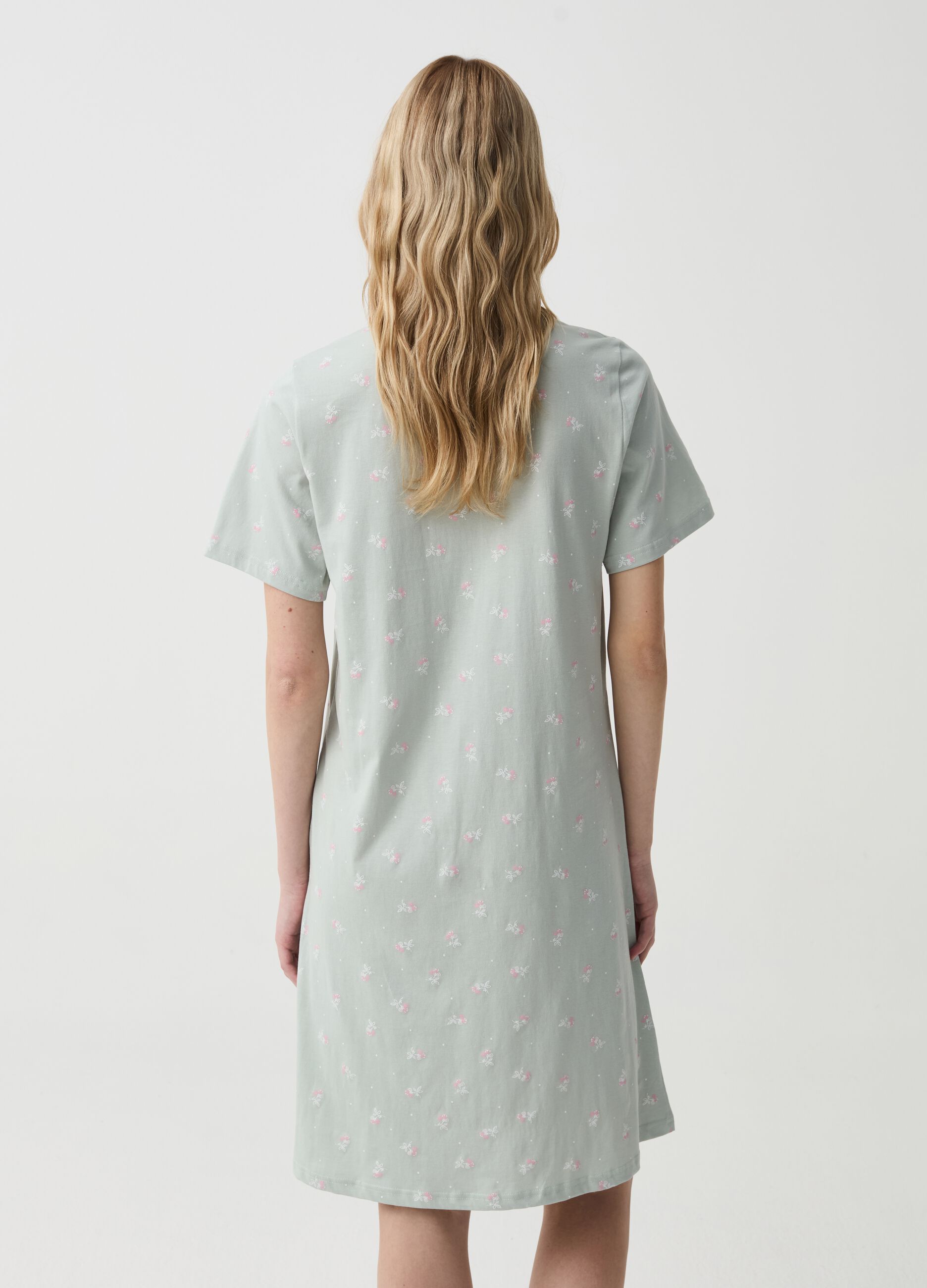 Organic cotton nightdress with pattern