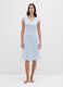 Long dress in pure blue viscose_0