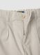 Beige striped stretch cotton boys&rsquo; Bermuda shorts, regular fit_2