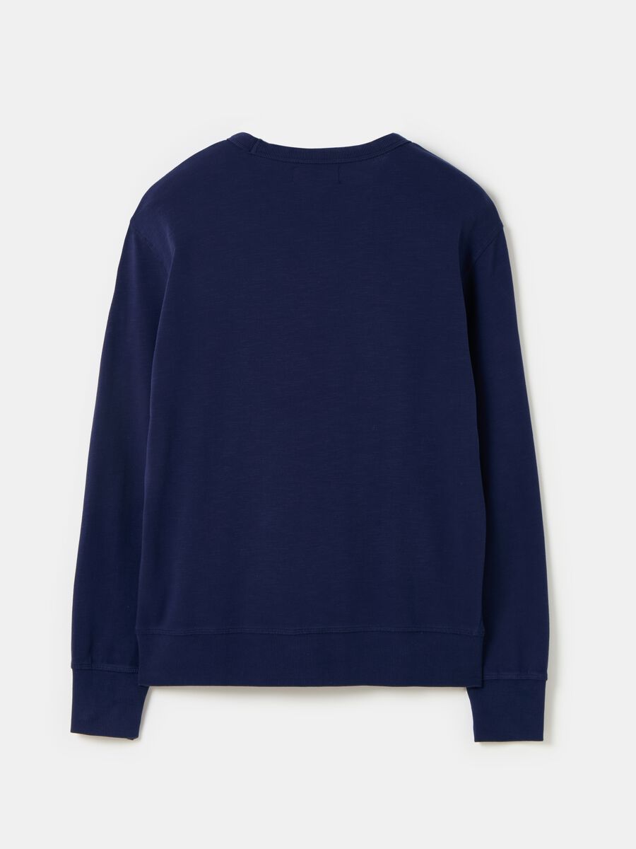 Sweatshirt with round neck and V detail_4