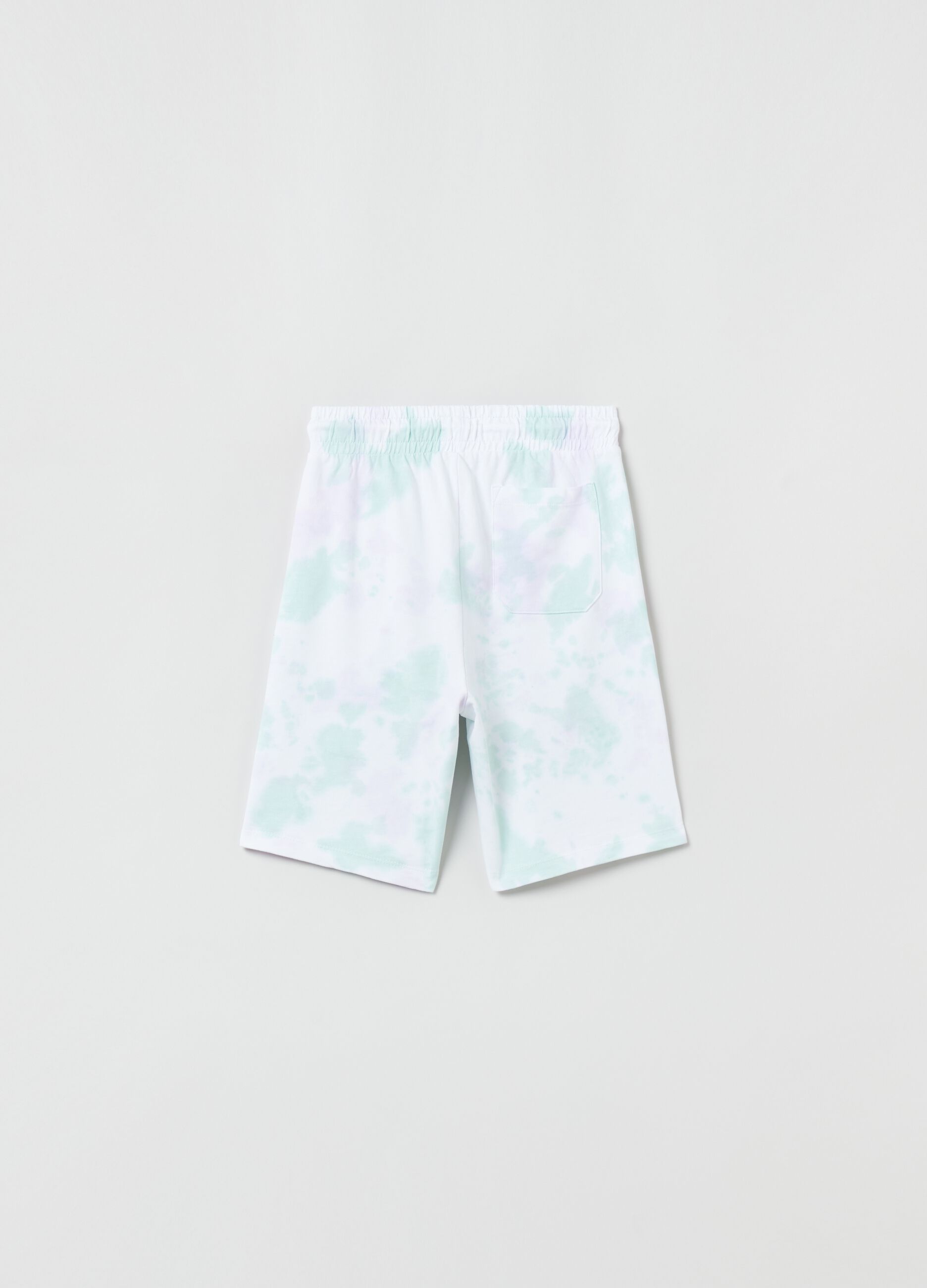 Bermuda jogger Tie Dye con stampa_1