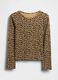 Brown Leopard Cotton Long Sleeve Top_2