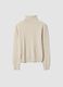 Beige high-neck jumper in viscose and wool blend, regular fit_2