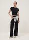 Black Pure Cotton Baggy Jogger Trousers_0