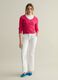 Cable-knit pullover with V neck_0