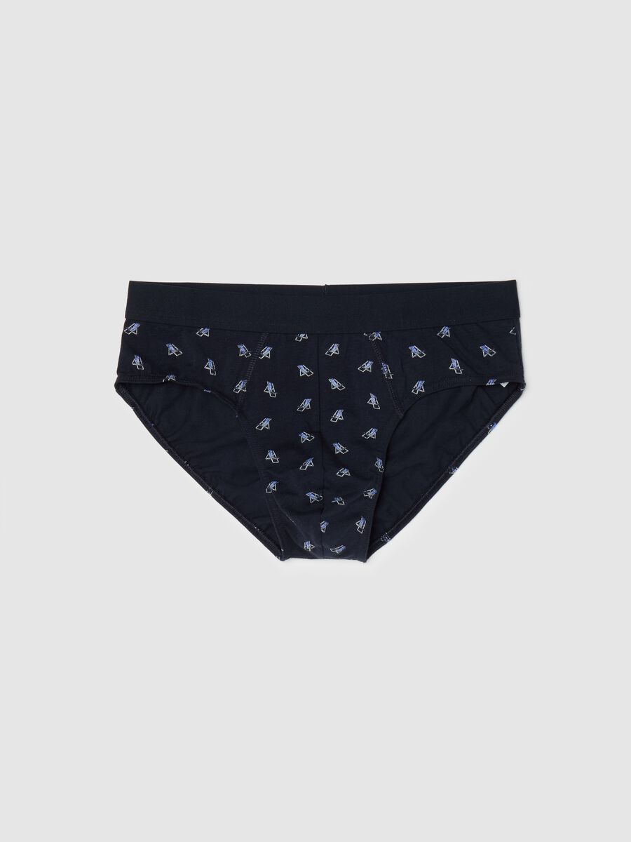 Patterned briefs in stretch cotton_4
