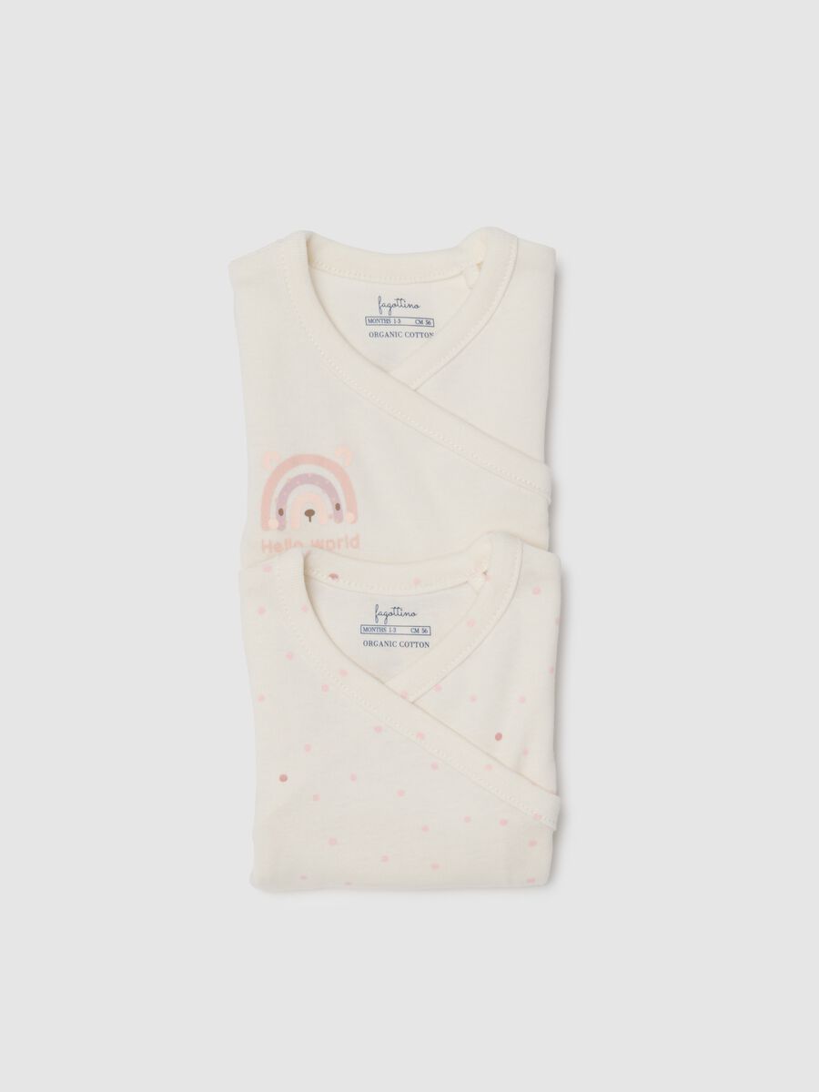 Twin pack newborn white pure cotton bodysuits_3