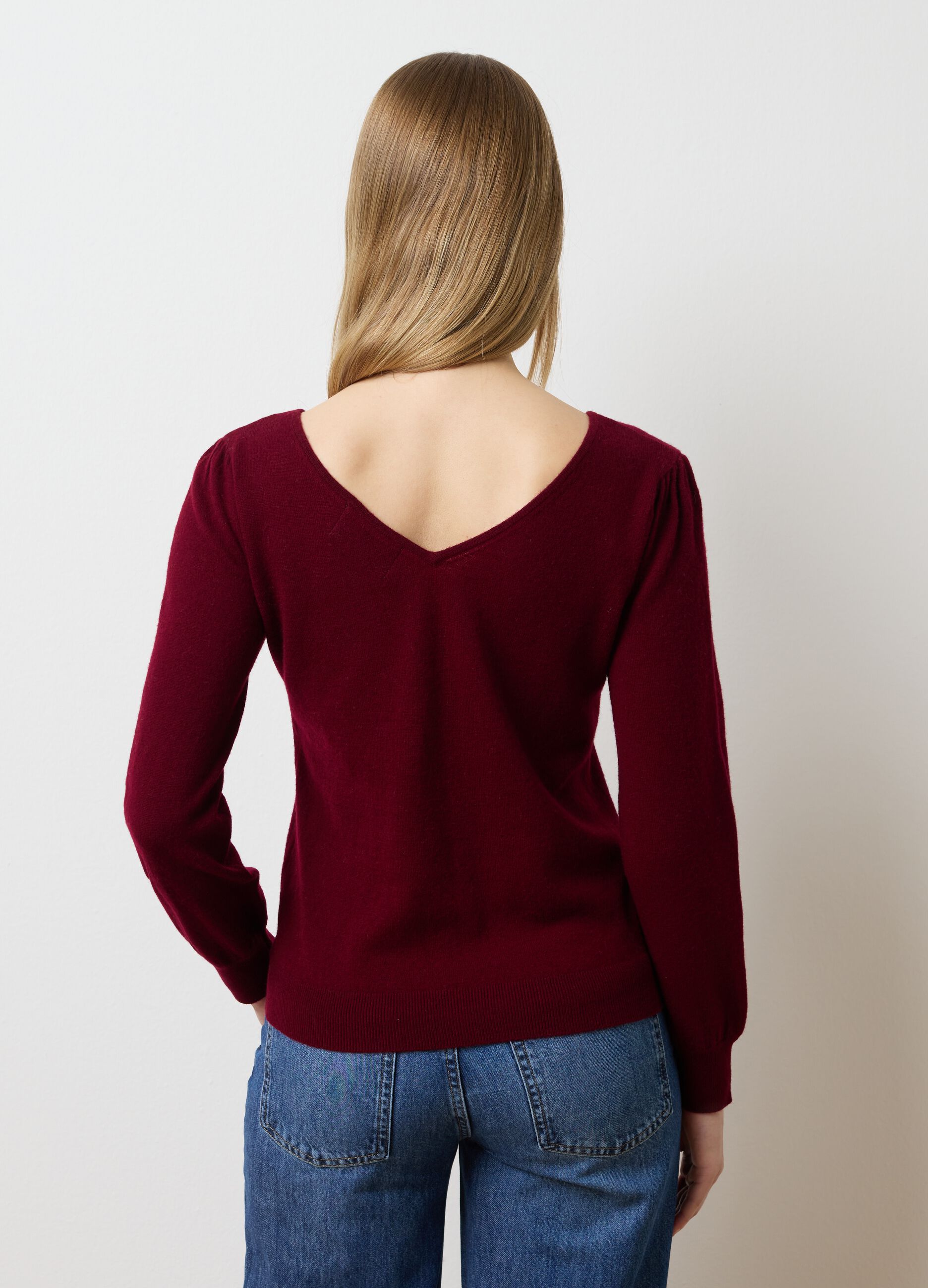 Maglione in pura lana rossa regular fit