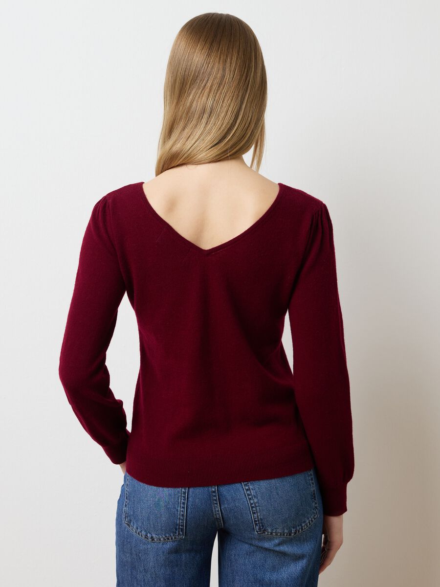 Maglione in pura lana rossa regular fit_3