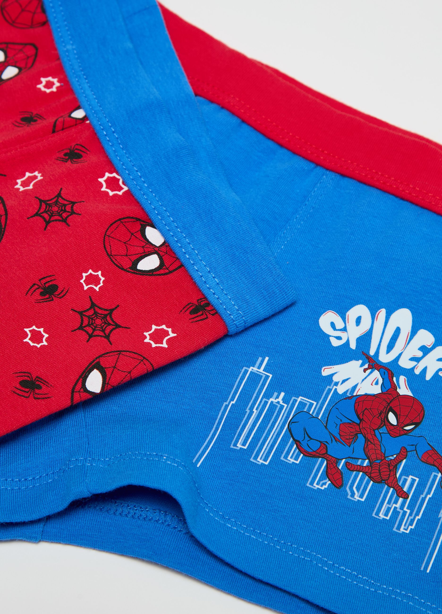 Three-pack boxer shorts in stretch cotton with Spider-Man print