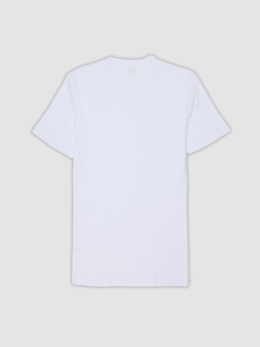2-pack white crew-neck T-shirts in pure organic cotton, regular fit_2