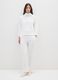 White turtleneck pyjama sweater regular fit with knit finish_1