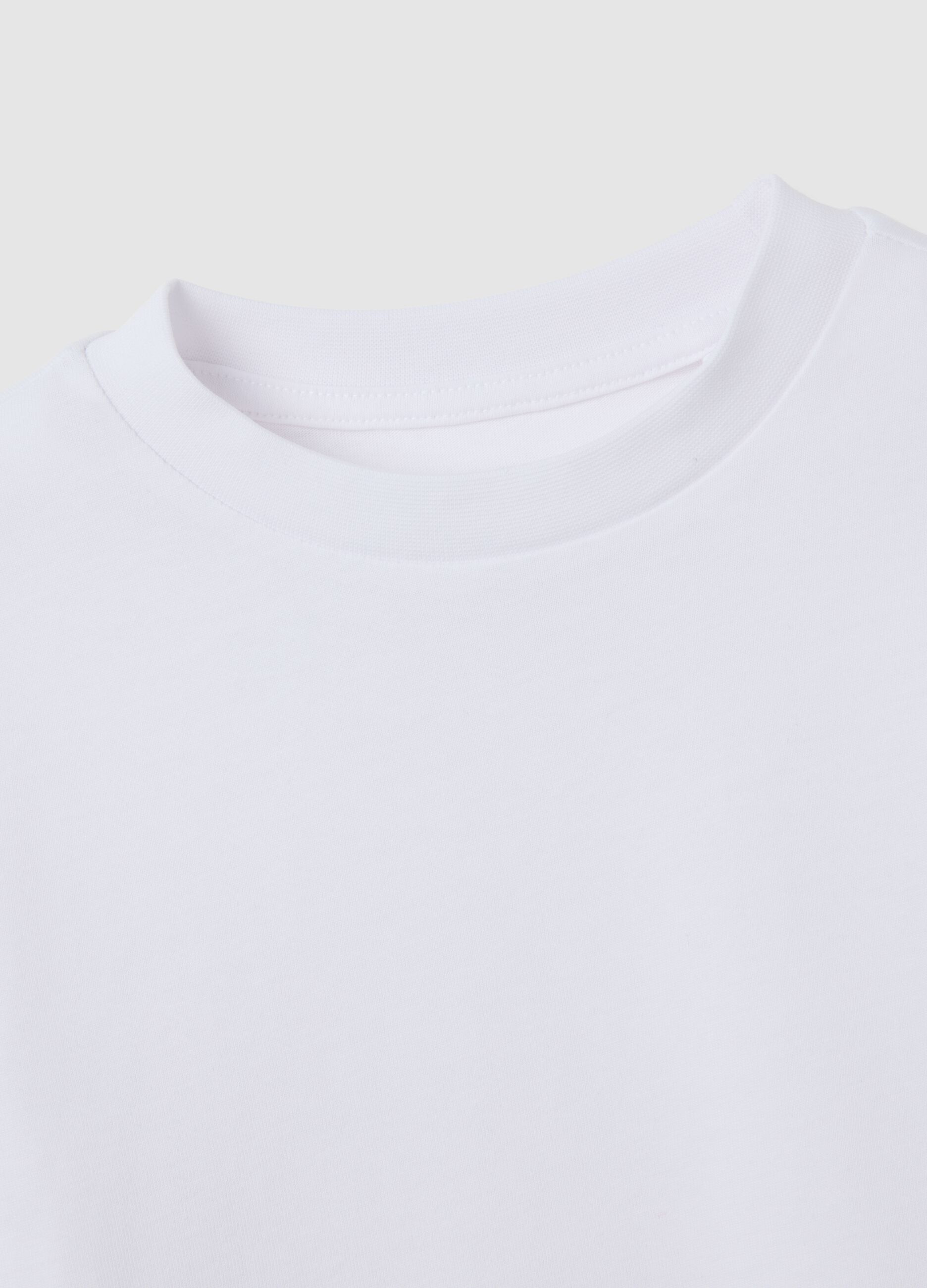 Children's pure cotton white regular fit shirt