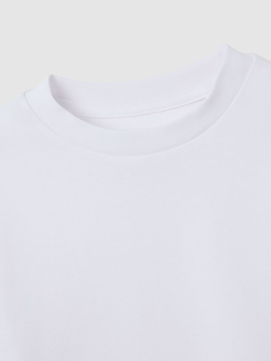 Children's pure cotton white regular fit shirt_2