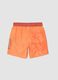 Orange boys&rsquo; swim shorts with tropical print_1