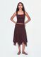 Red stretch tank top with side ruching_2