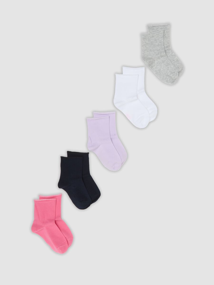 5-pack of multicolour organic stretch cotton ankle socks_0