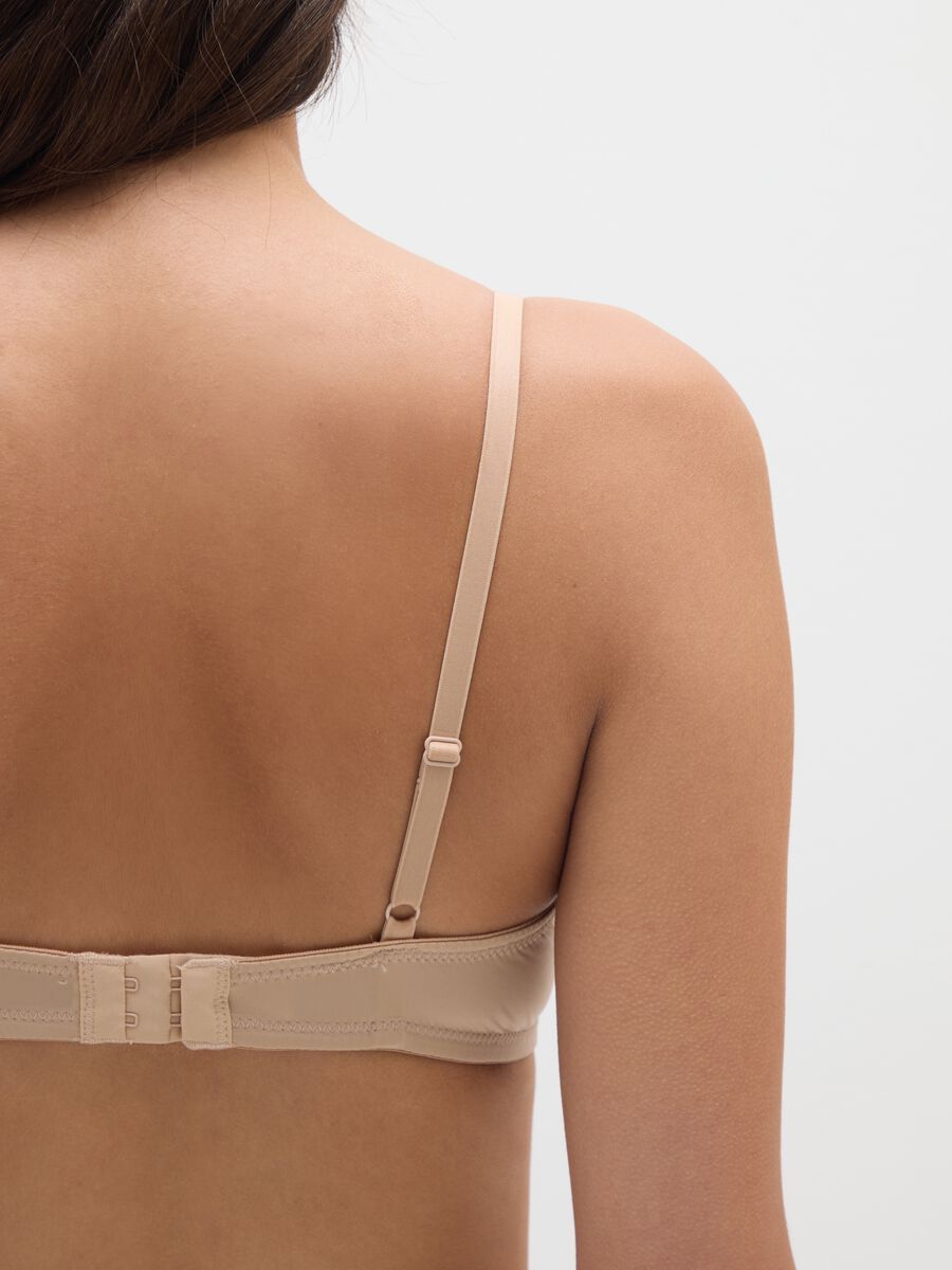 Women's beige stretch blend bra_2