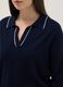 Blue viscose blend jumper with polo collar regular fit_3