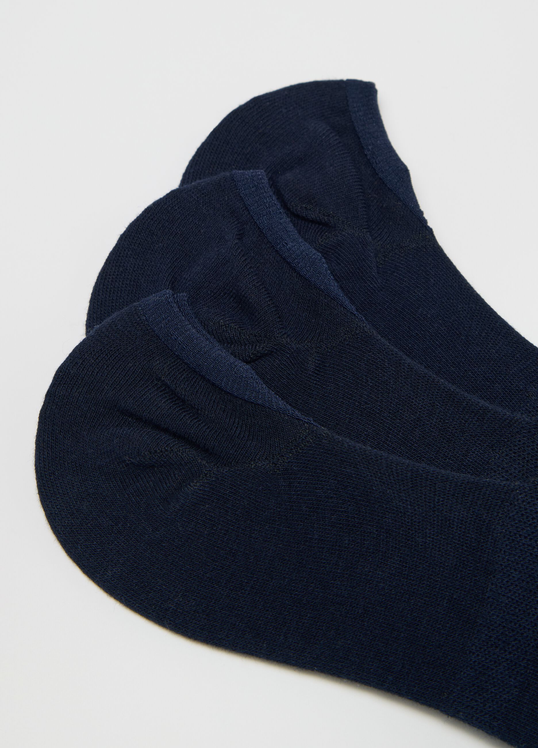 Three-pack blue stretch pop socks